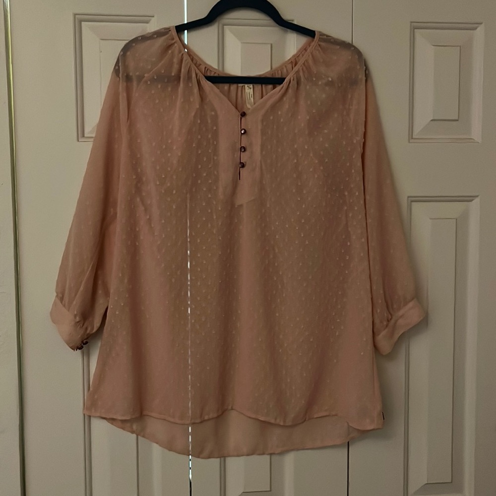 Matilda Jane Pink sheer blouse